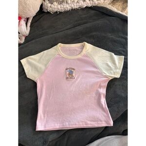 Full Tilt Western Rodeo Raglan Tee Pink Size Medium